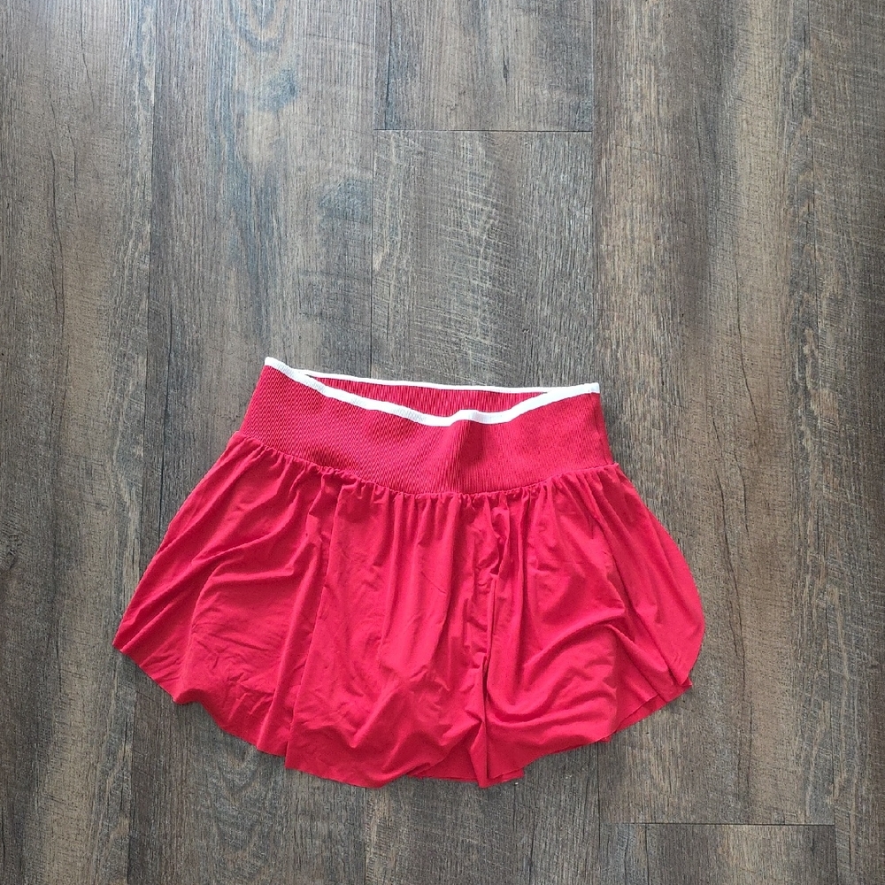 All in Motion Scarlet Textured Skirt